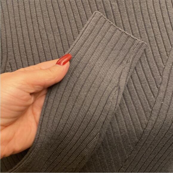 Brochu Walker 100% wool Elegant Black Ribbed Women's sweater, S - Picture 8 of 13